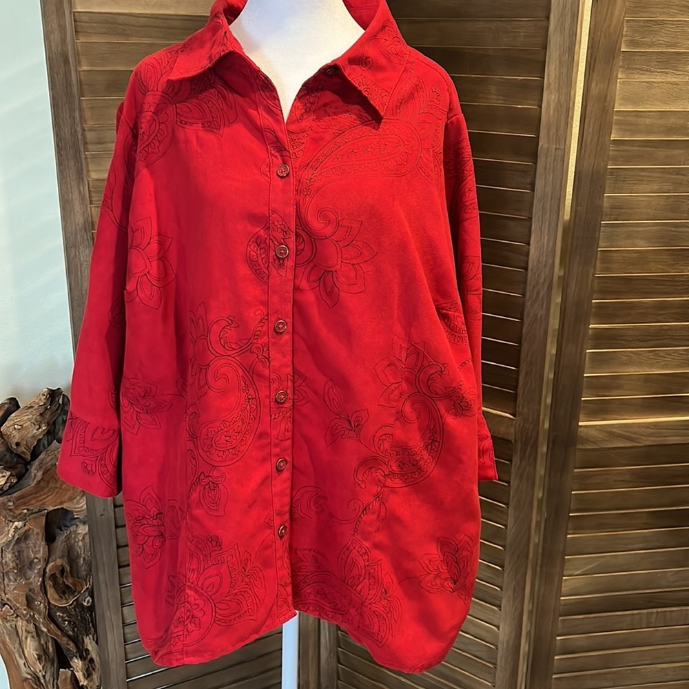 Croft & Barrow button down top‎ size 2X